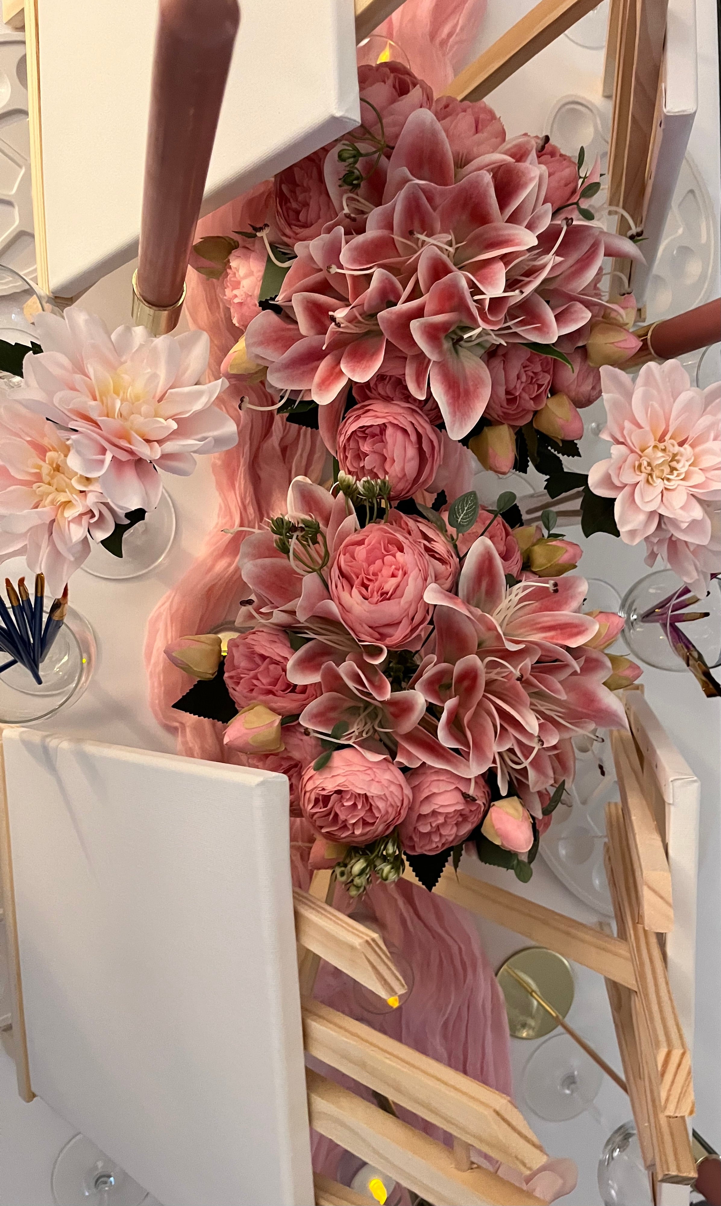 Peinture et verre de vin