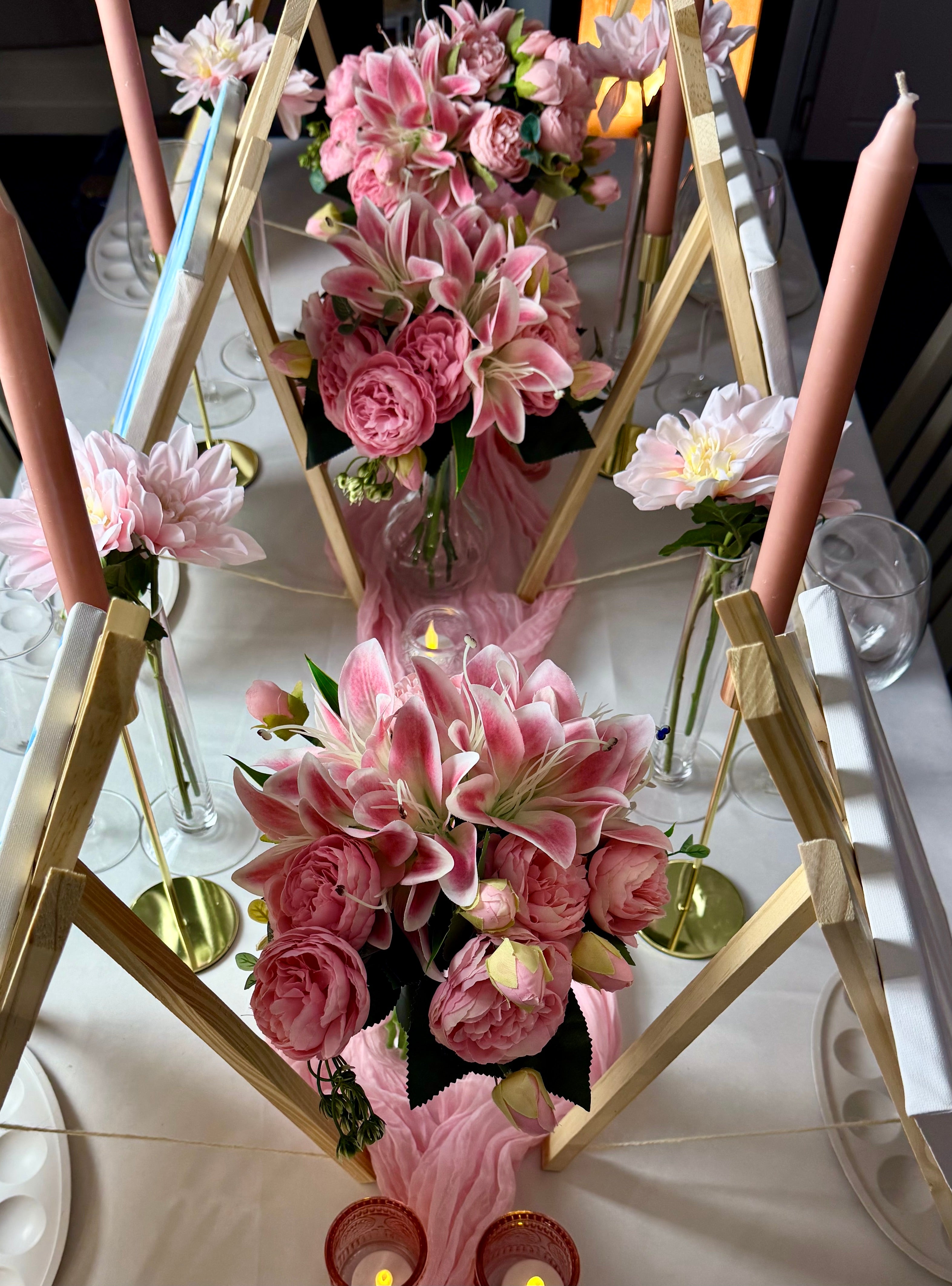 Table rosée — ambiance rosée et raffinée